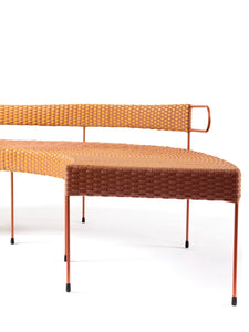 WOVEN CURVED BENCH