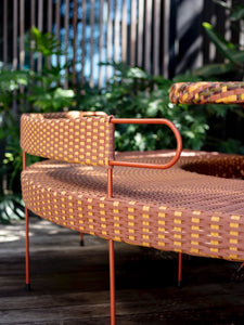 WOVEN CURVED BENCH